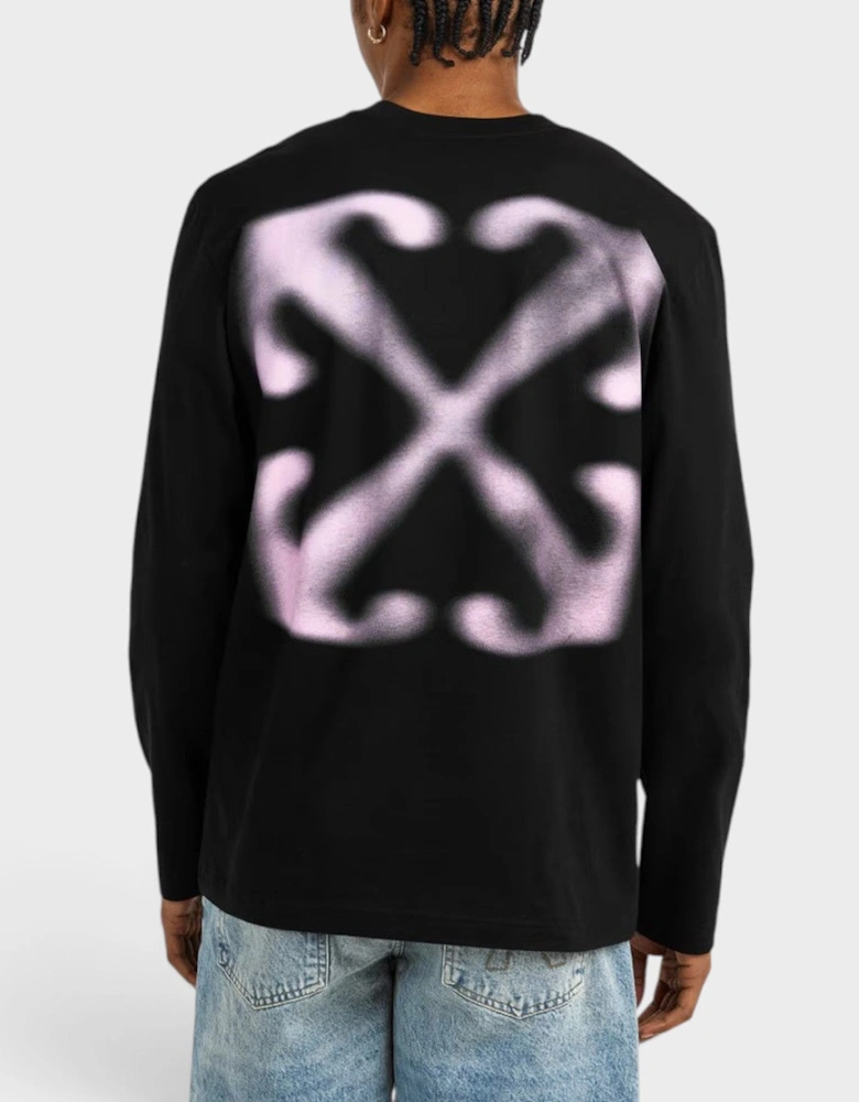 Arrow Skate Long Sleeve T Shirt Black Pink