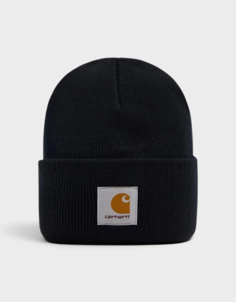 WIP Logo Watch Beanie Hat Deep Night Black
