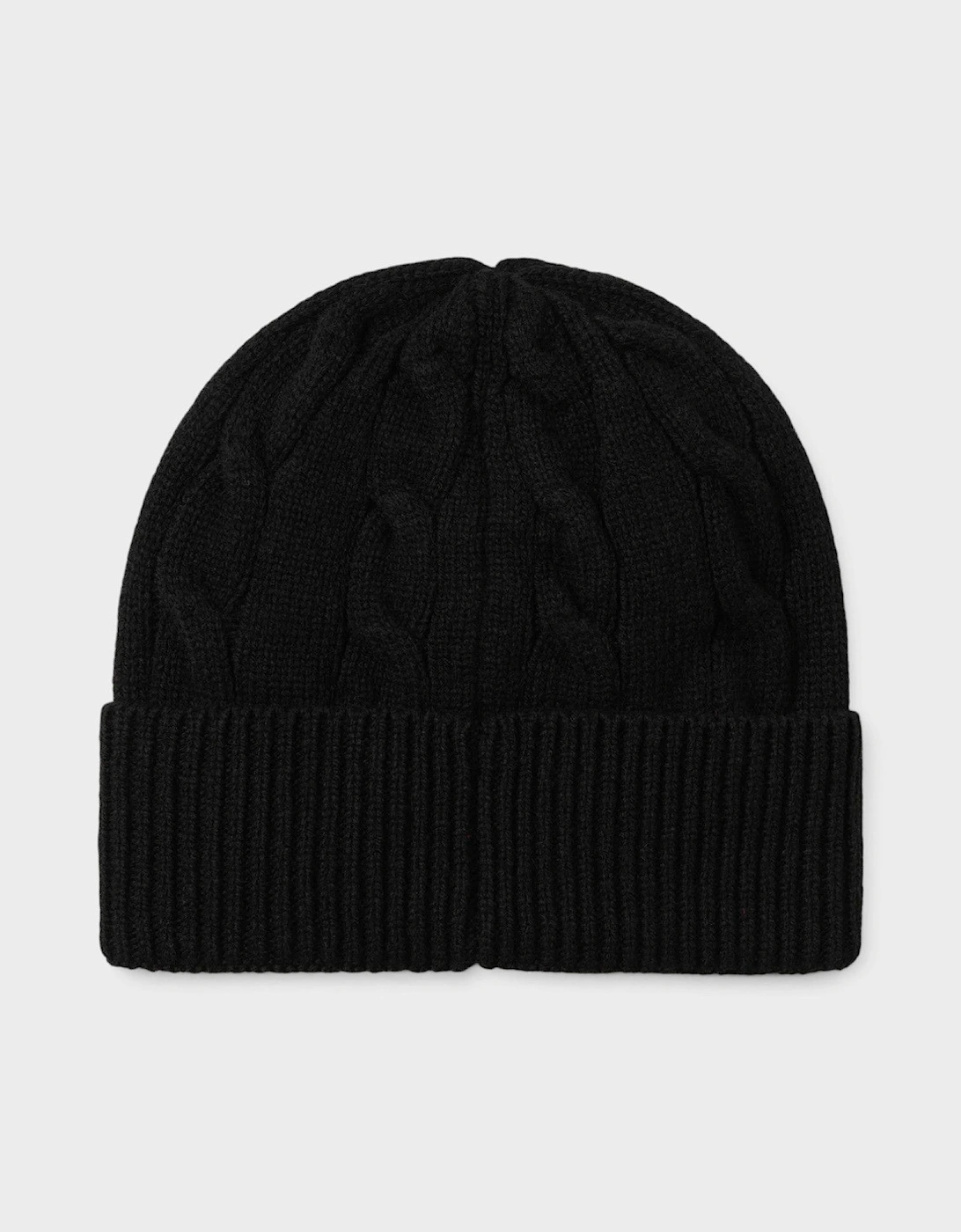 WIP Logo Signature Cable Knitted Beanie Dark Navy