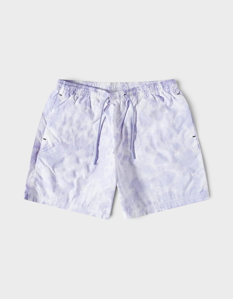 Tech Pack Woven Watercolour Shorts Indigo Haze White