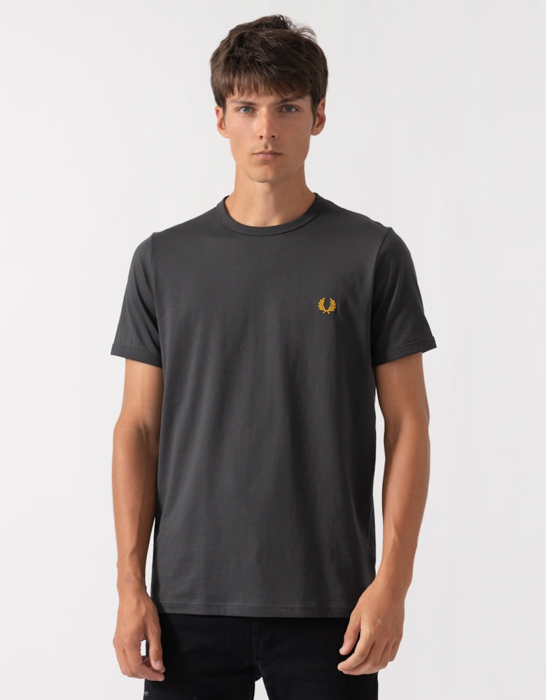 Fred Perry Mens Ringer T-Shirt - Anchor Grey 61C