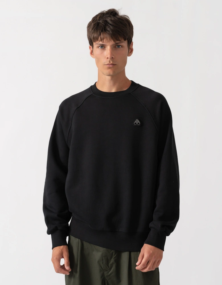 Moose Knuckles Mens Yul Crewneck Sweatshirt - Black 292