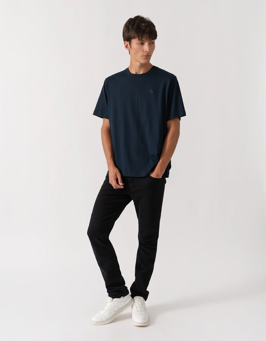 Moose Knuckles Mens Yul Classic T-Shirt - Navy 833