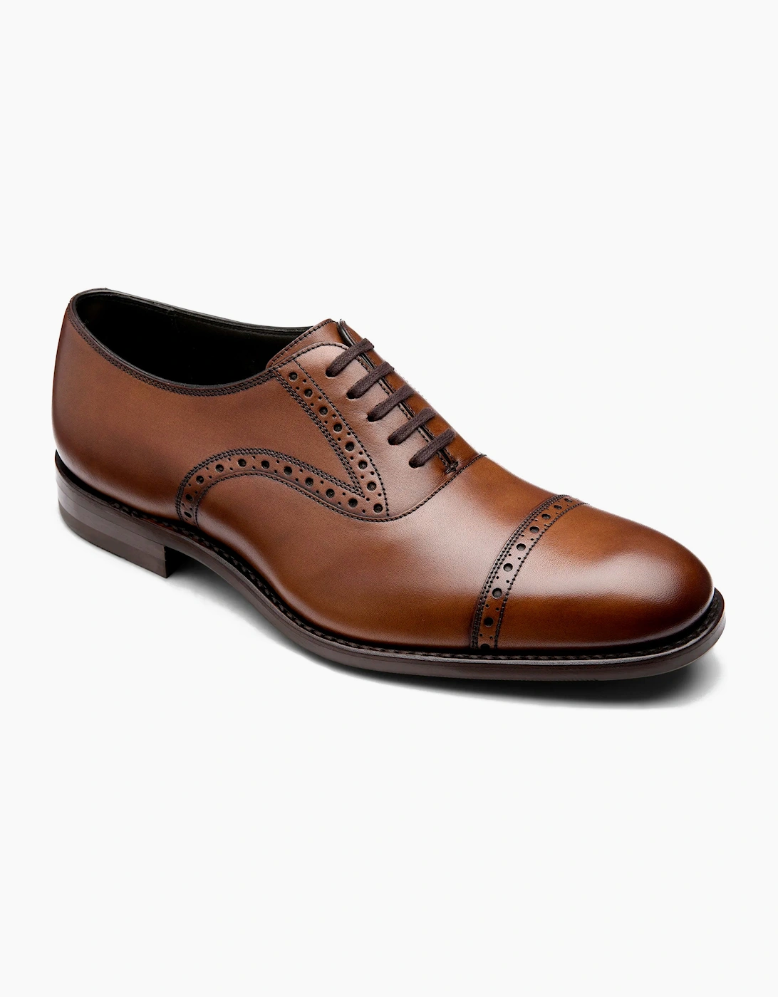 LOAKE KELLAR OXFORD SEMI BROGUE CEDAR