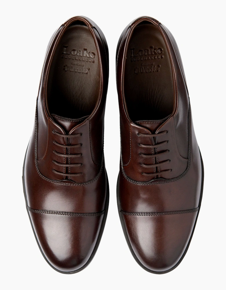 LOAKE ARMSTRONG OXFORD SHOE DARK BROWN