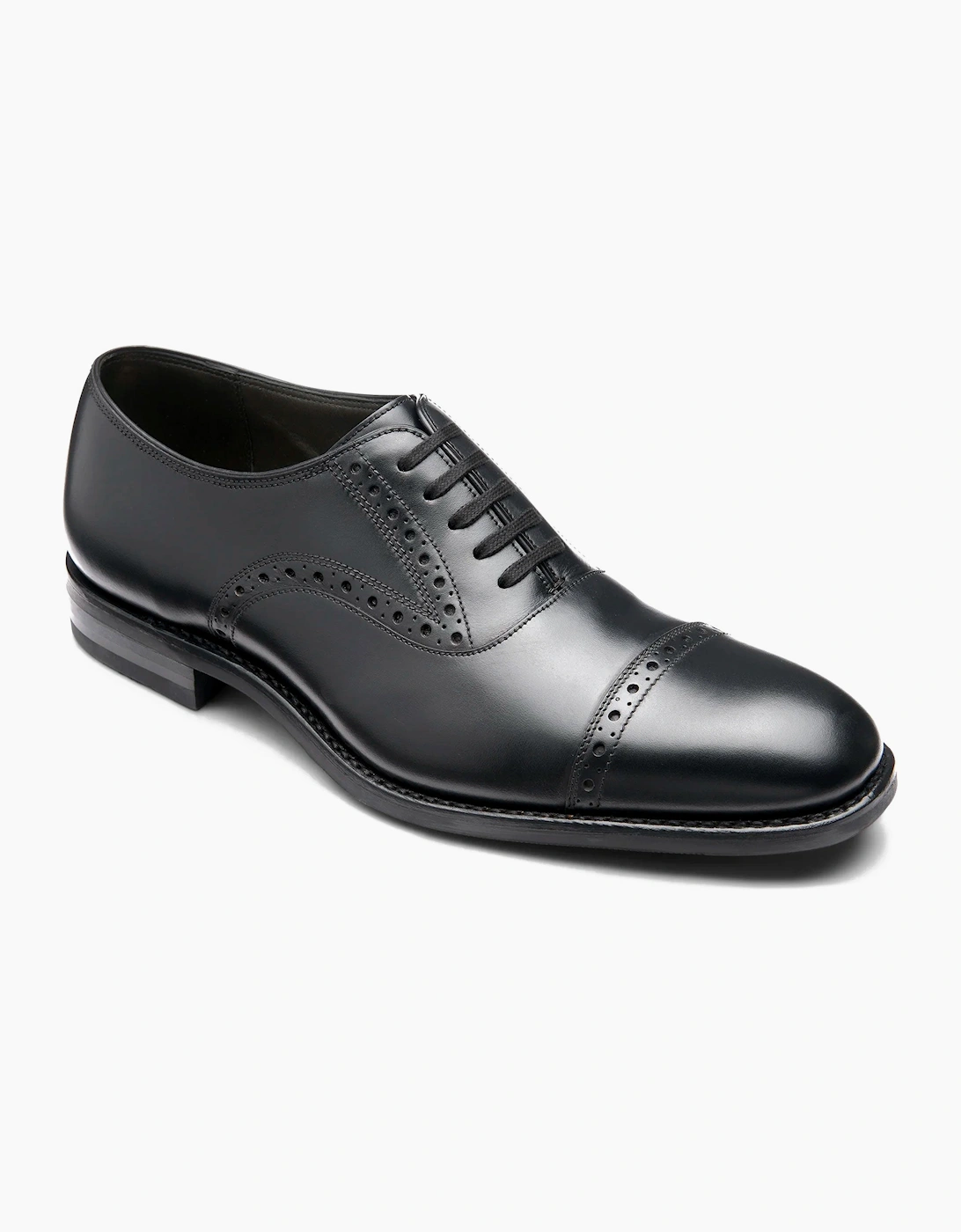 LOAKE KELLAR OXFORD SEMI BROGUE BLACK