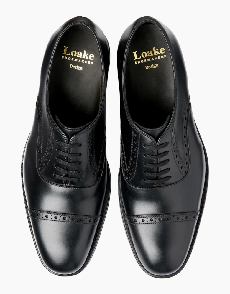LOAKE KELLAR OXFORD SEMI BROGUE BLACK