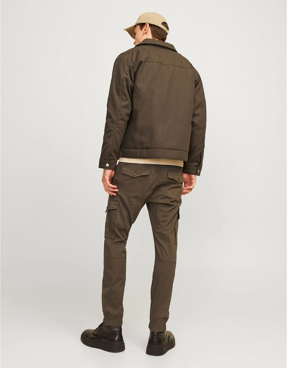 Paul Cargo Ribbed Hem Straight Leg Pants