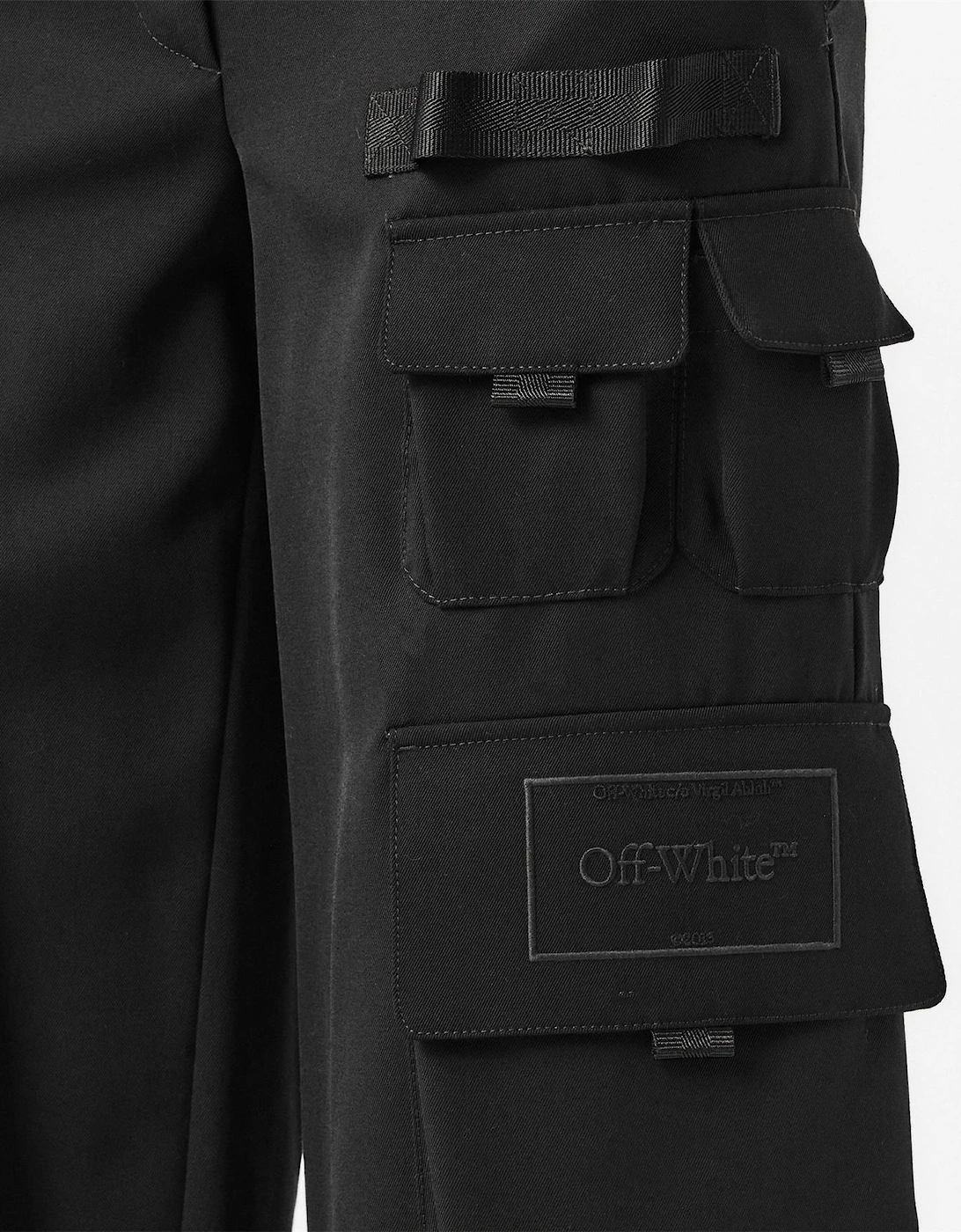 Solid Wide Leg Cargo Pants