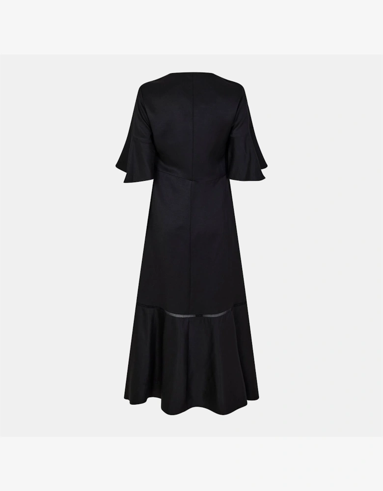 Dileina Crew Neck Maxi Skater Dress