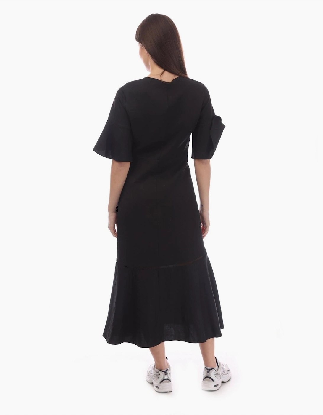 Dileina Crew Neck Maxi Skater Dress
