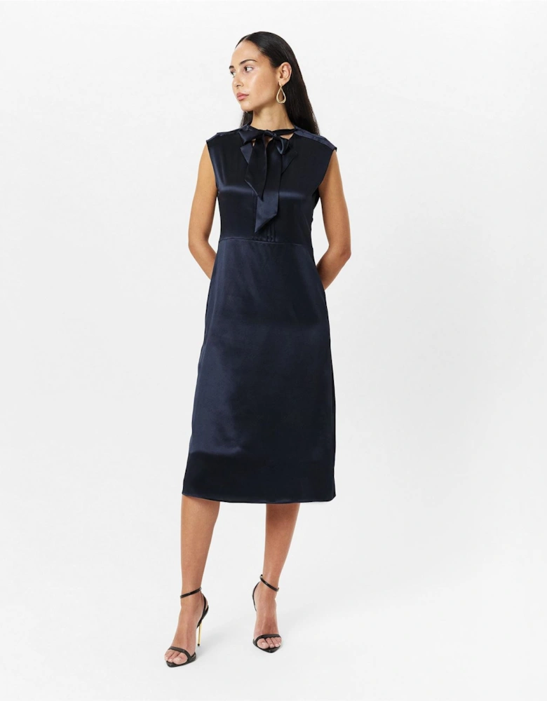 Tie Neck Mini Skater Dress