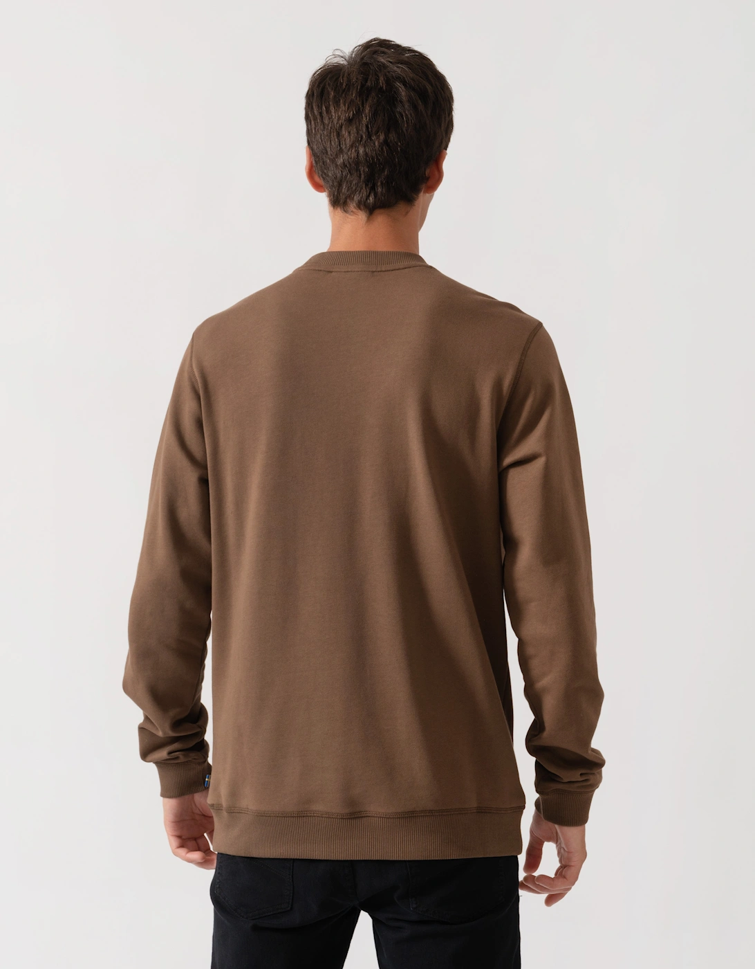 Fjallraven 1960 Logo Badge Mens Sweatshirt - Dark Oak 299