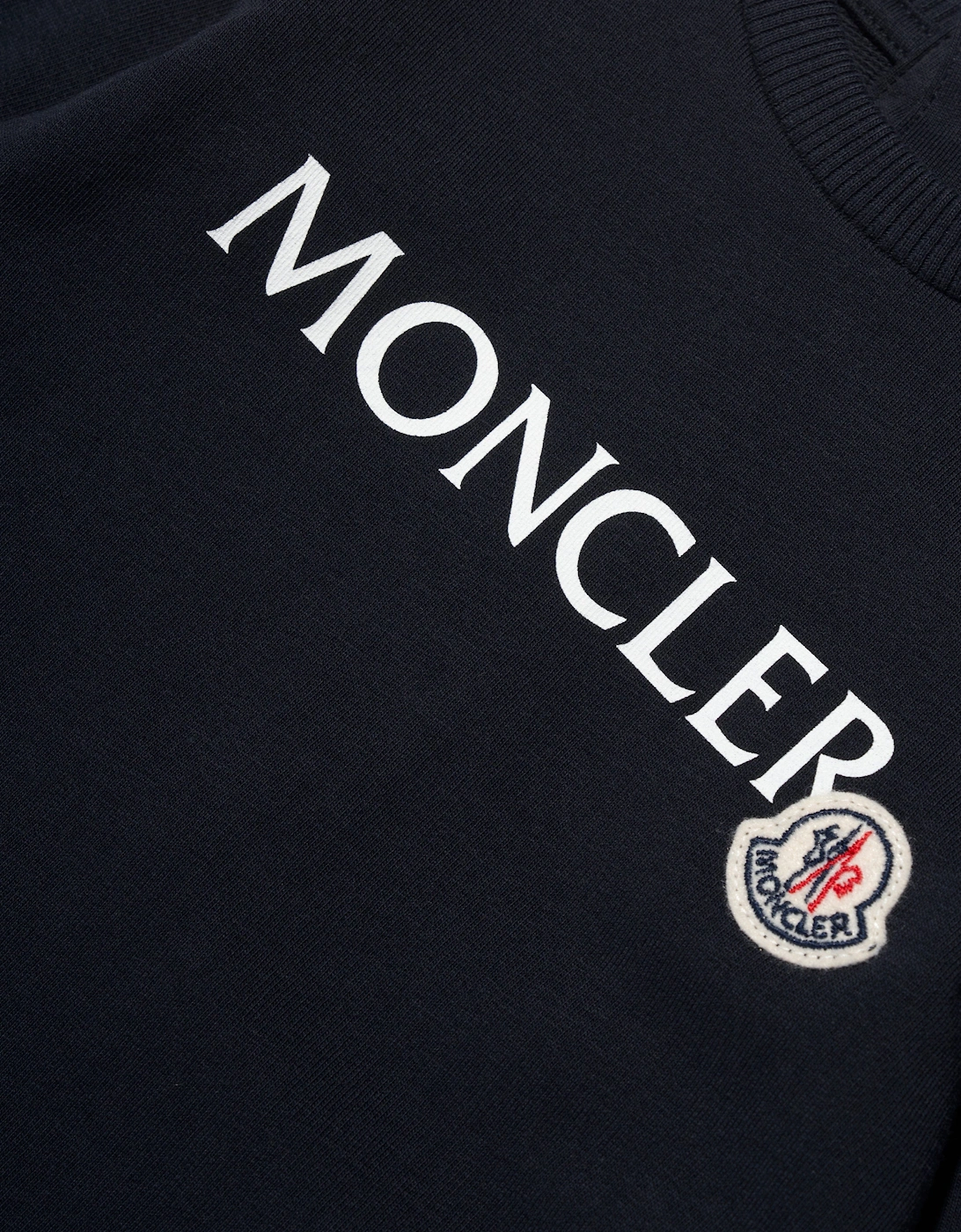 Moncler Enfant Baby Logo Romper in Navy