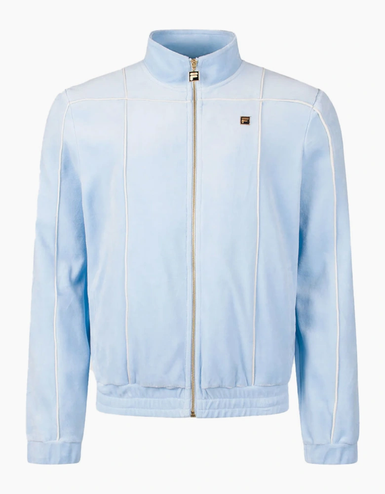 FILA Gold Nichols Velour Track Top - Blue Summer Song / Egret