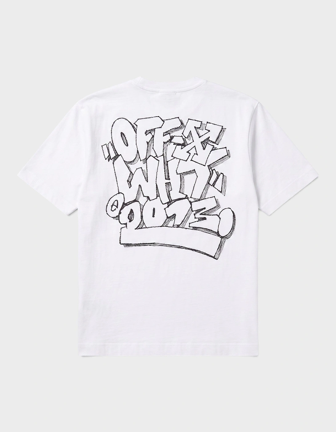 Graffiti Over Skate Short Sleeve Tee White