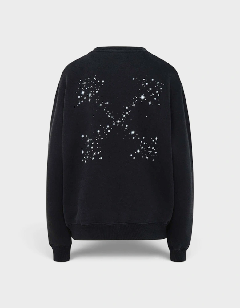 Bling Stars Arrow Regular Crewneck Black