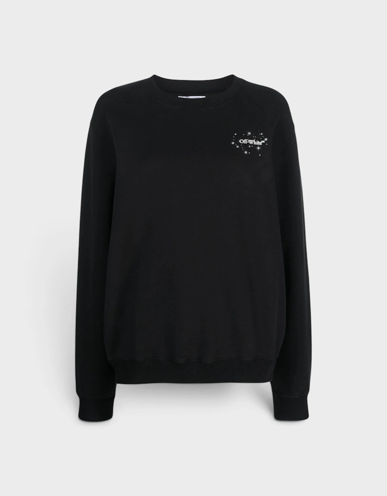 Bling Stars Arrow Regular Crewneck Black