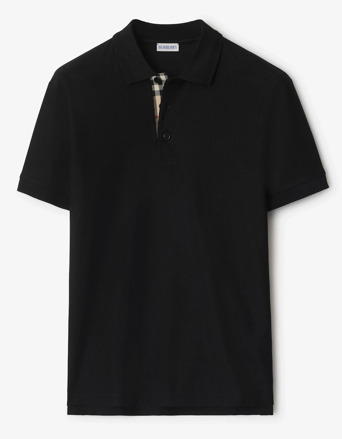 BURBERRY CHECK PLACKET POLO SHIRT BLACK, 3 of 2
