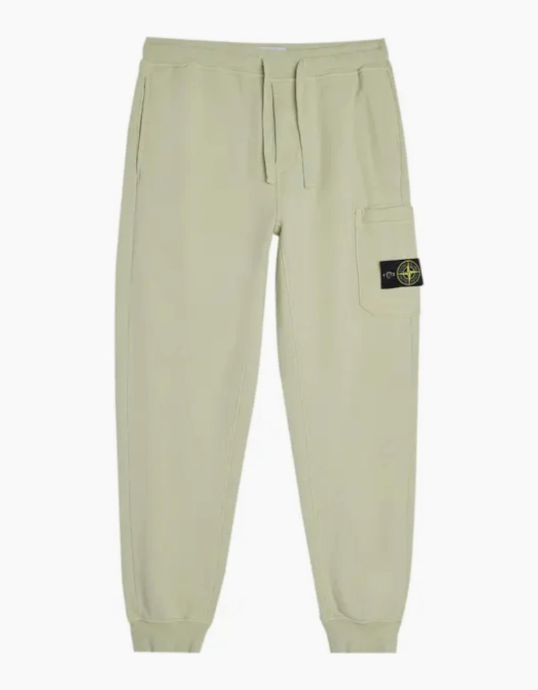 STONE ISLAND COTTON FLEECE SWEATPANTS PISTACHIO