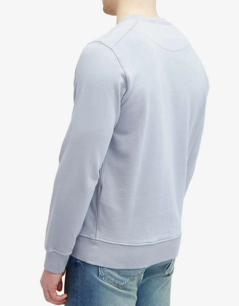 STONE ISLAND LOGO FELPA SWEATSHIRT DUSTY BLUE