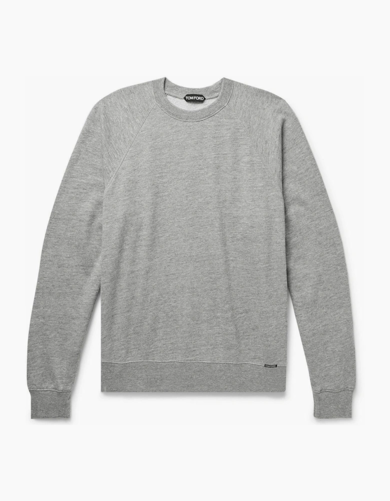 TOM FORD COTTON BLEND SWEATSHIRT GREY