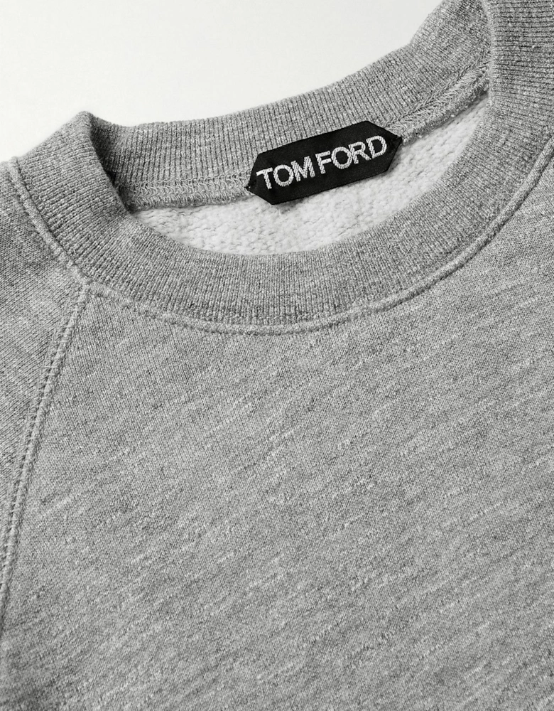 TOM FORD COTTON BLEND SWEATSHIRT GREY