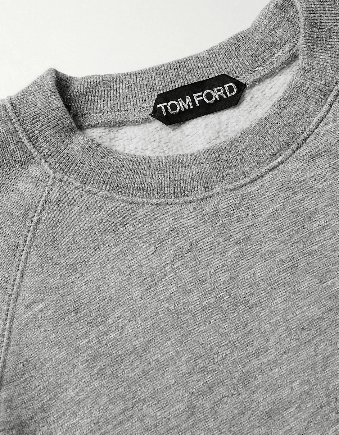 TOM FORD COTTON BLEND SWEATSHIRT GREY