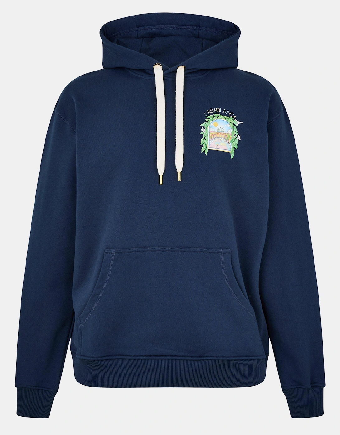 CASABLANCA L'ARCHE DE TENNIS HOODIE NAVY