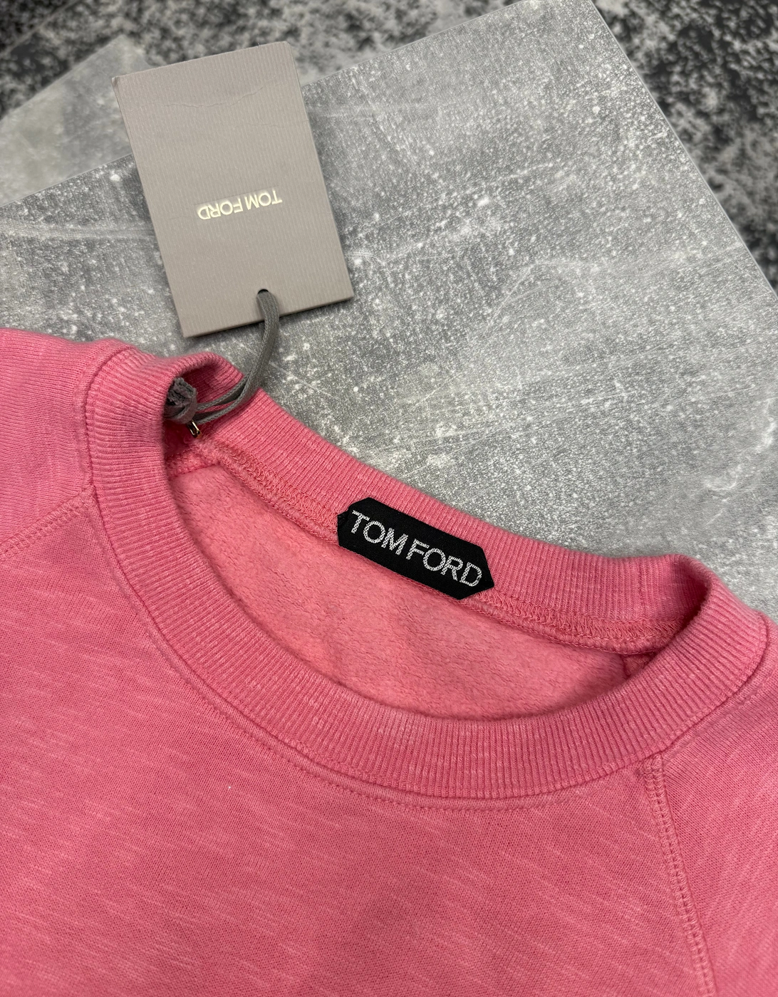 TOM FORD COTTON BLEND SWEATSHIRT PINK MELANGE