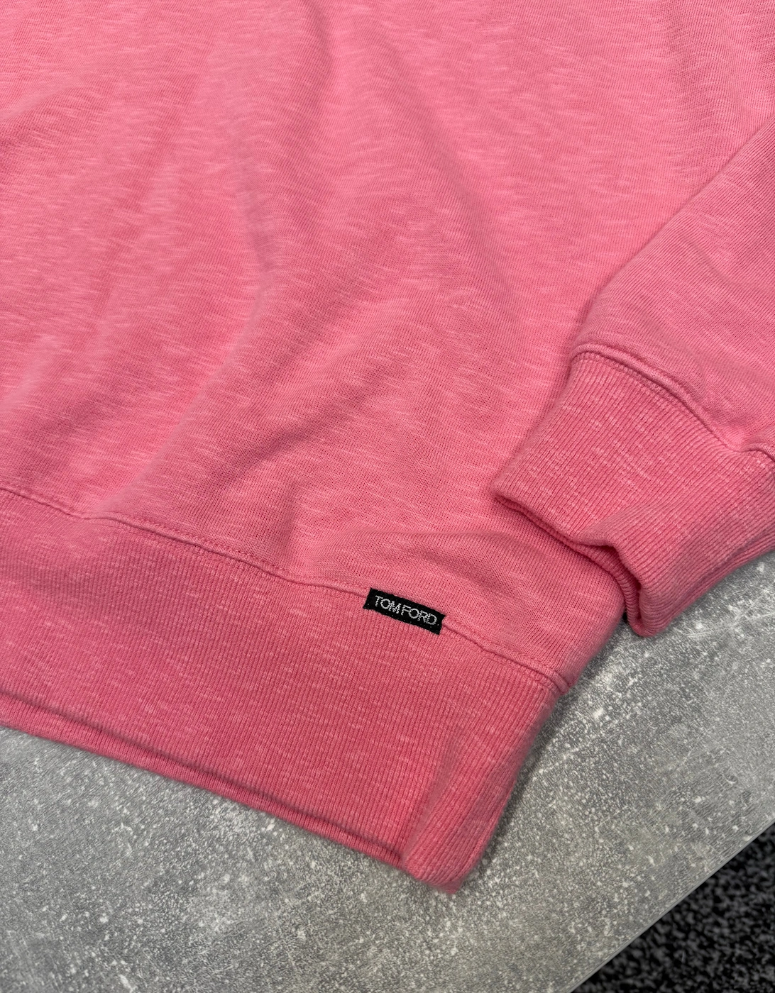 TOM FORD COTTON BLEND SWEATSHIRT PINK MELANGE