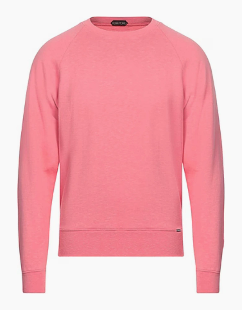 TOM FORD COTTON BLEND SWEATSHIRT PINK MELANGE