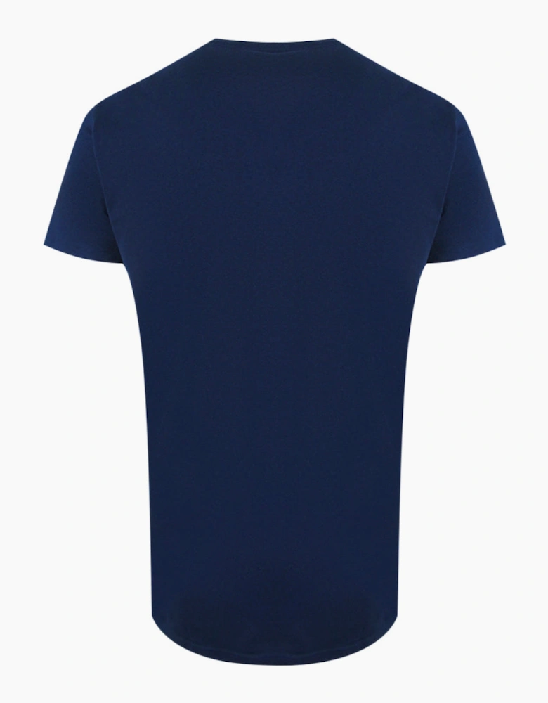 Palm Angels Classic Logo Navy Blue T-Shirt
