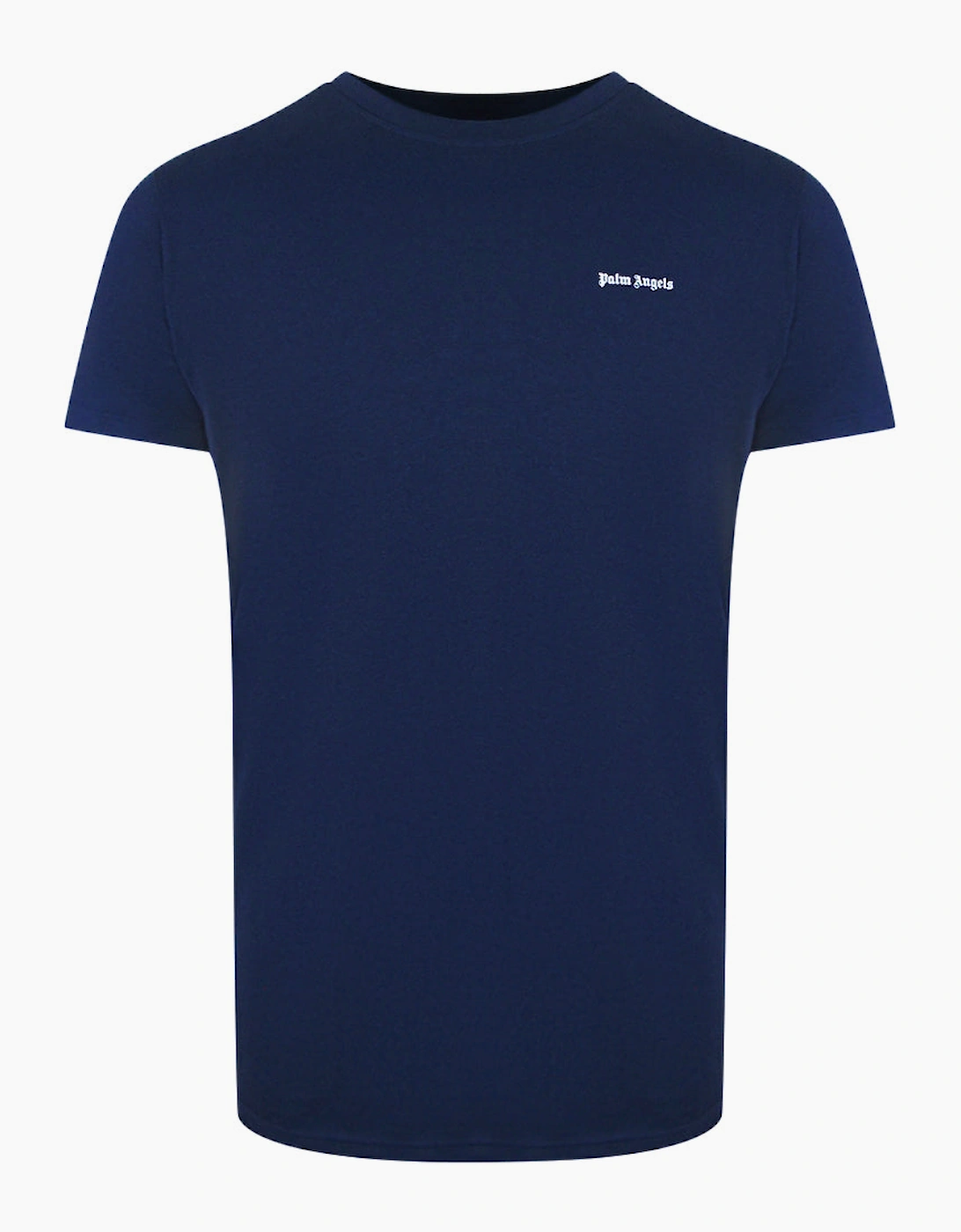 Palm Angels Classic Logo Navy Blue T-Shirt