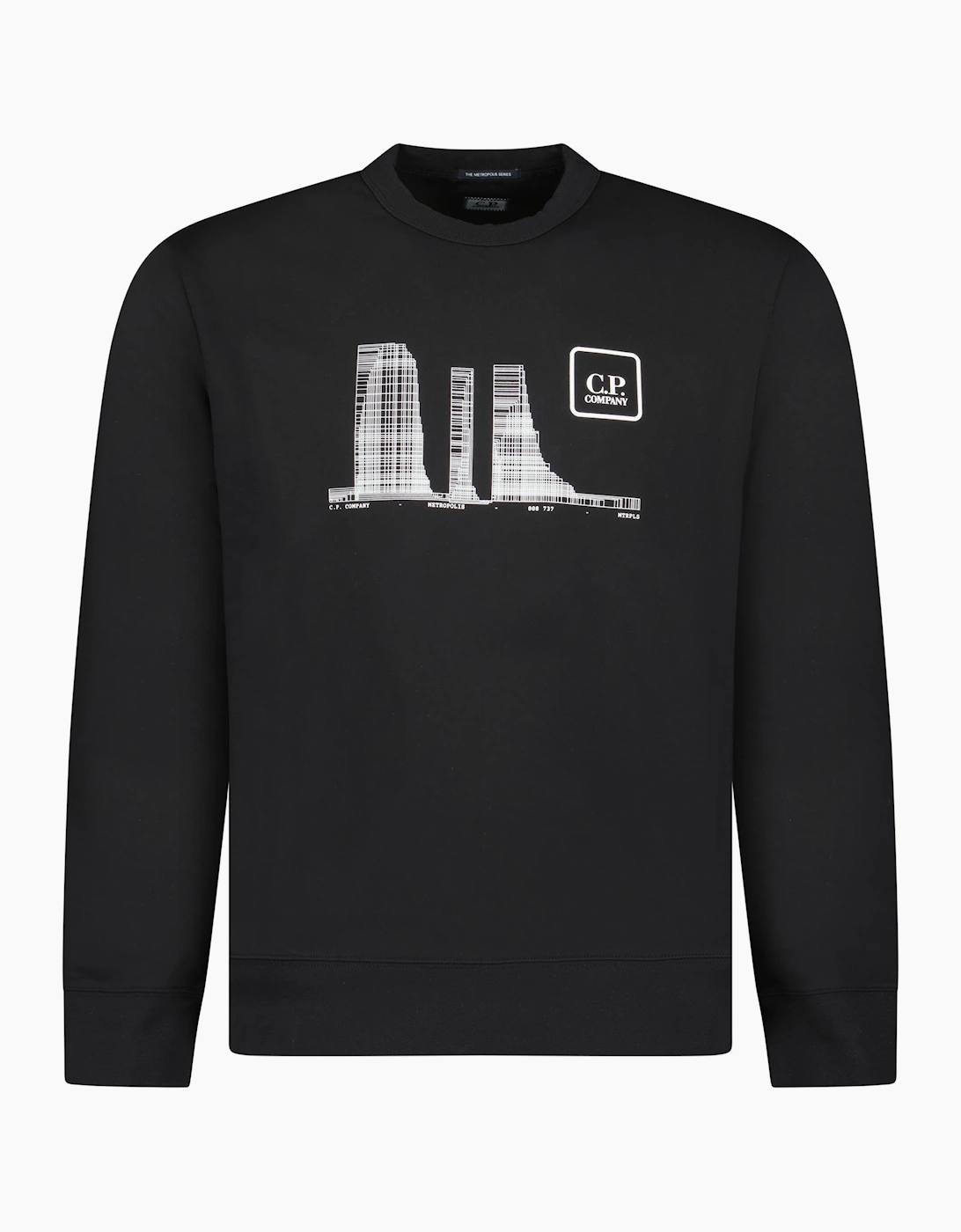 CP Company Metropolis Stretch Fleece Graphic Sweatshirt Black, 4 of 3