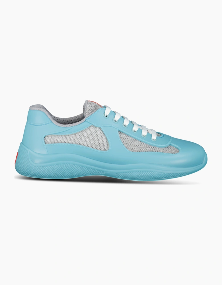 Prada Americas Cup Sneakers Soft Rubber Light Blue & Grey Mesh