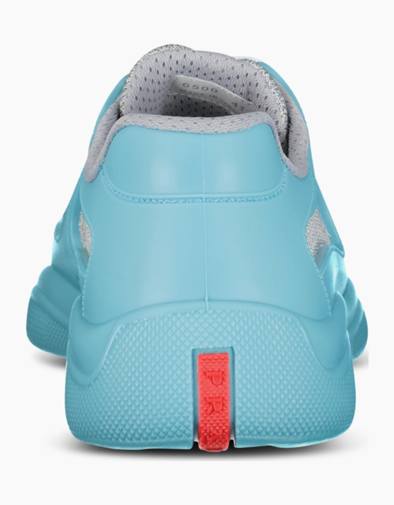 Prada Americas Cup Sneakers Soft Rubber Light Blue & Grey Mesh