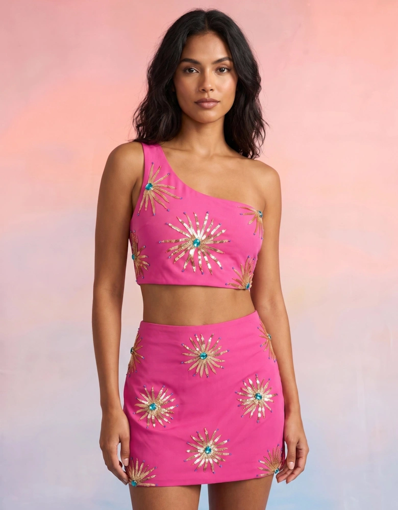 Callie Hot Pink Co-ord Skirt