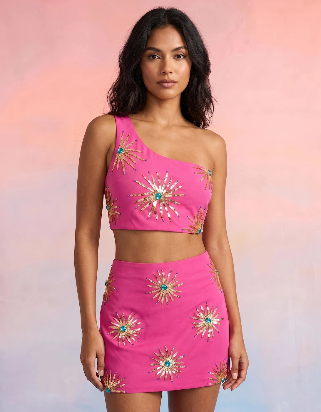 Callie Hot Pink Co-ord Skirt, 12 of 11