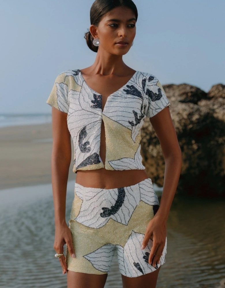 Lily Rose Top in Yellow Oceanus x By Poppy