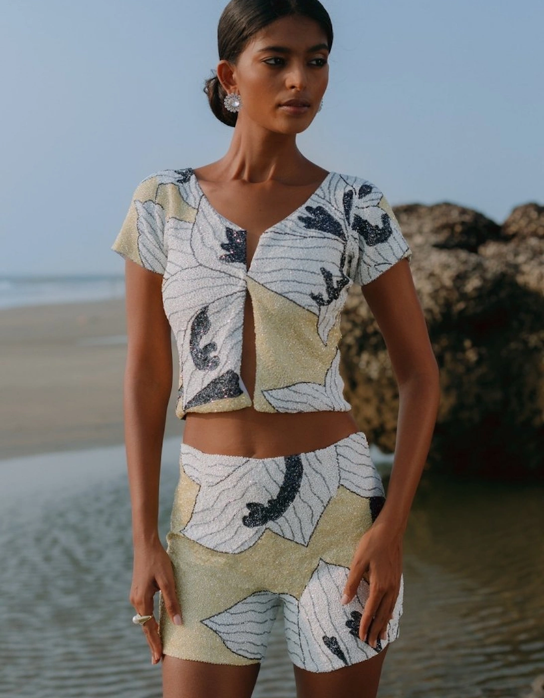 Lily Rose Top in Yellow Oceanus x By Poppy