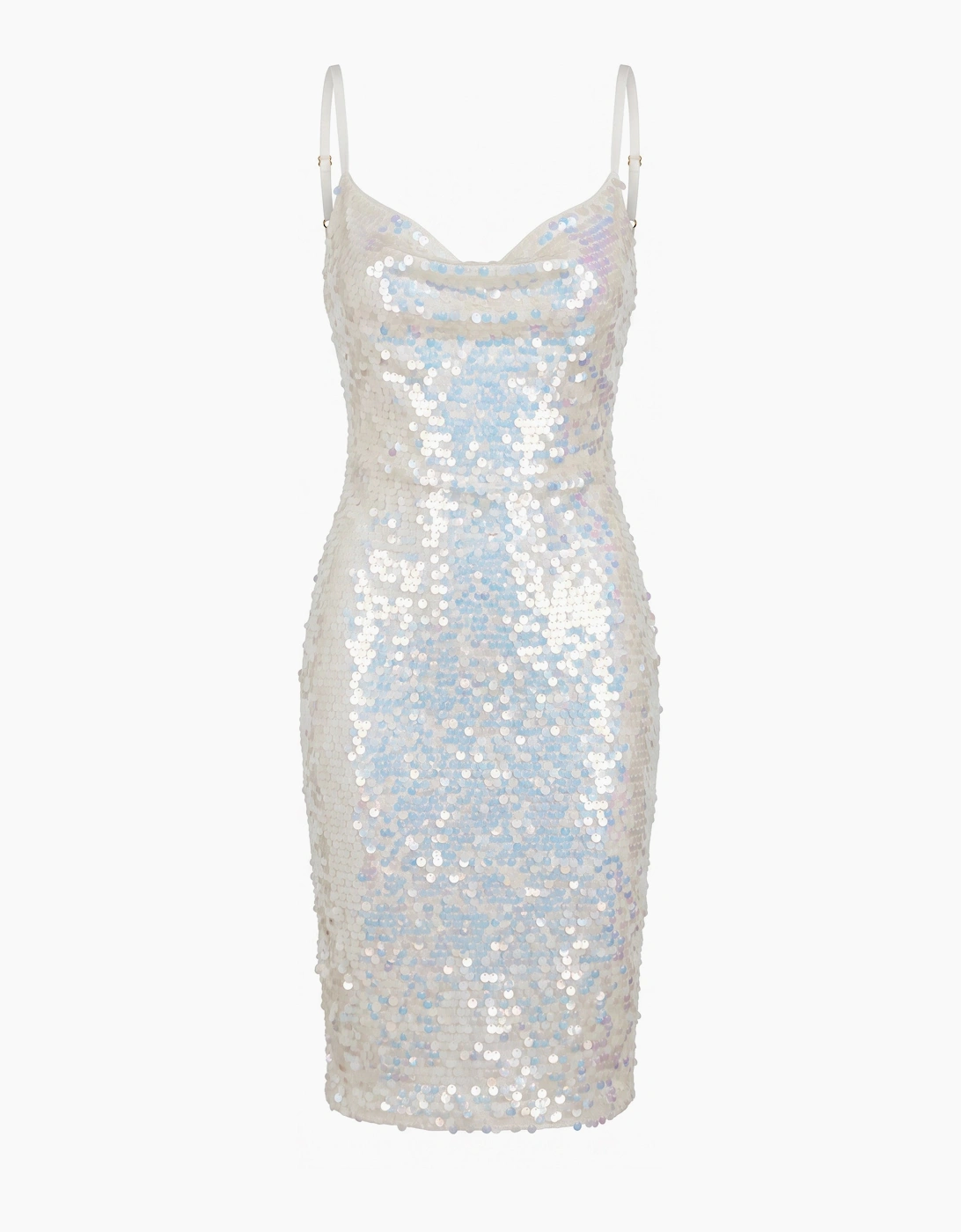 Sienna White Sequin Luxury Mini Dress