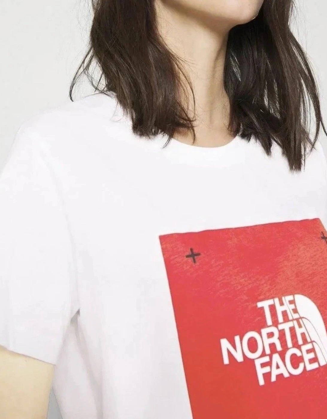 The North Face Women's Red Box Logo T-Shirt White/Red