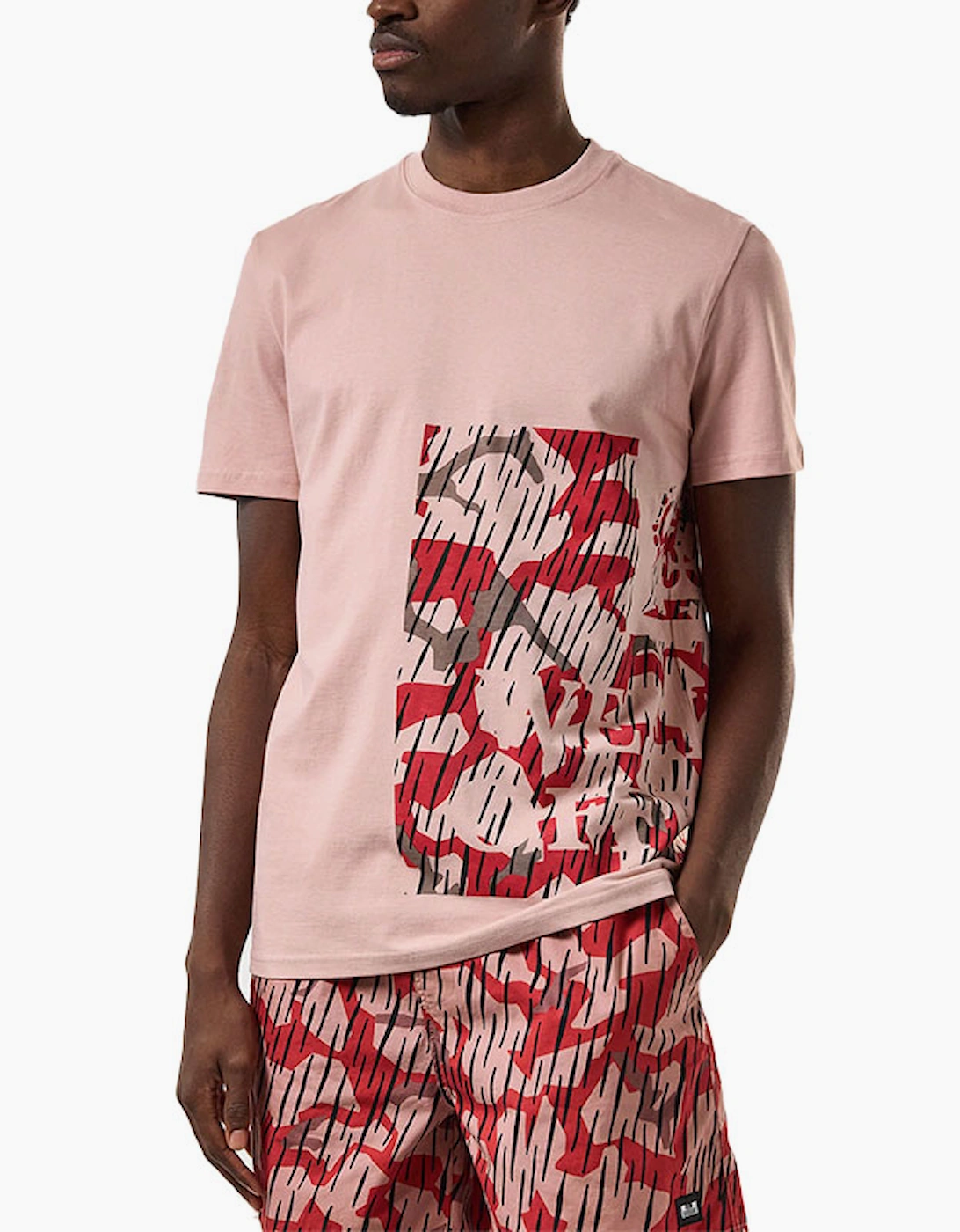 Weekend Offender Mens T Shirt Noosa Summer Short Sleeve Crew Neck Tee Dusty Pink
