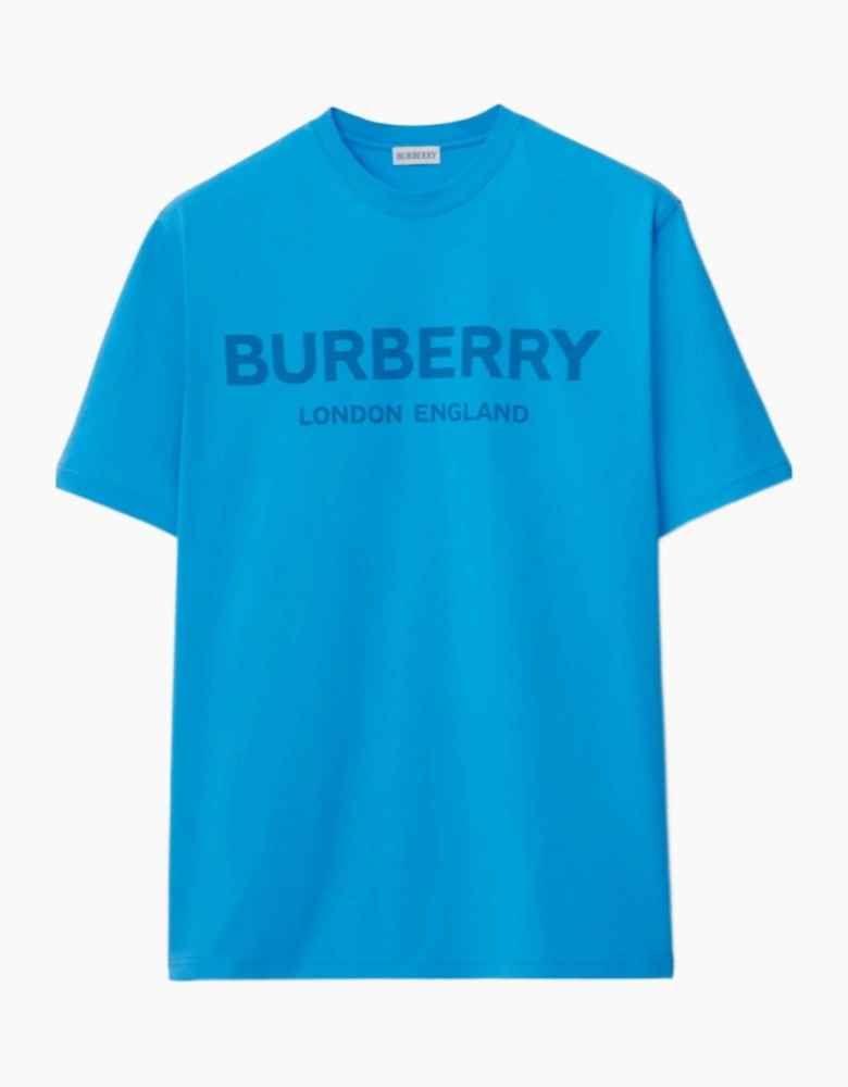 Burberry London Logo T Shirt Bright Blue