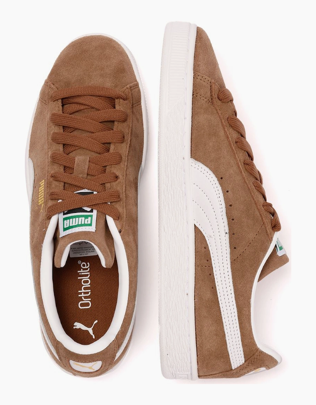 Puma Classic Suede Haute Coffee/White Trainers
