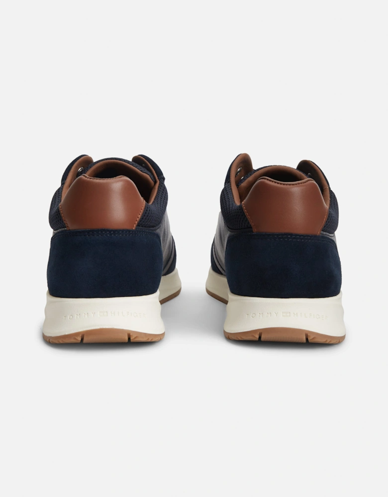 Tommy Hilfiger TH Dressy Mens Suede Mix Trainers - Desert Sky