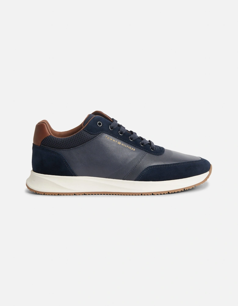 Tommy Hilfiger TH Dressy Mens Suede Mix Trainers - Desert Sky
