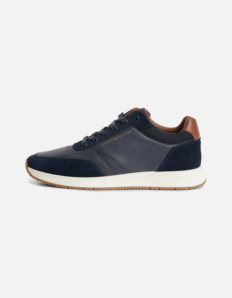Tommy Hilfiger TH Dressy Mens Suede Mix Trainers - Desert Sky