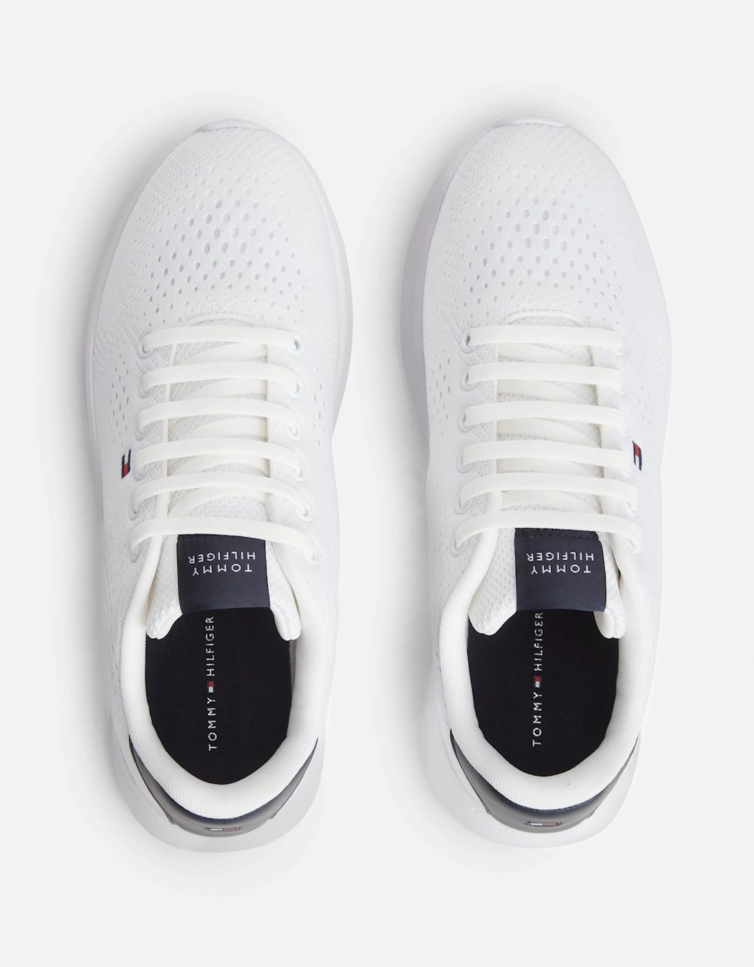 Tommy Hilfiger Lightweight Mens Knit Trainers - White